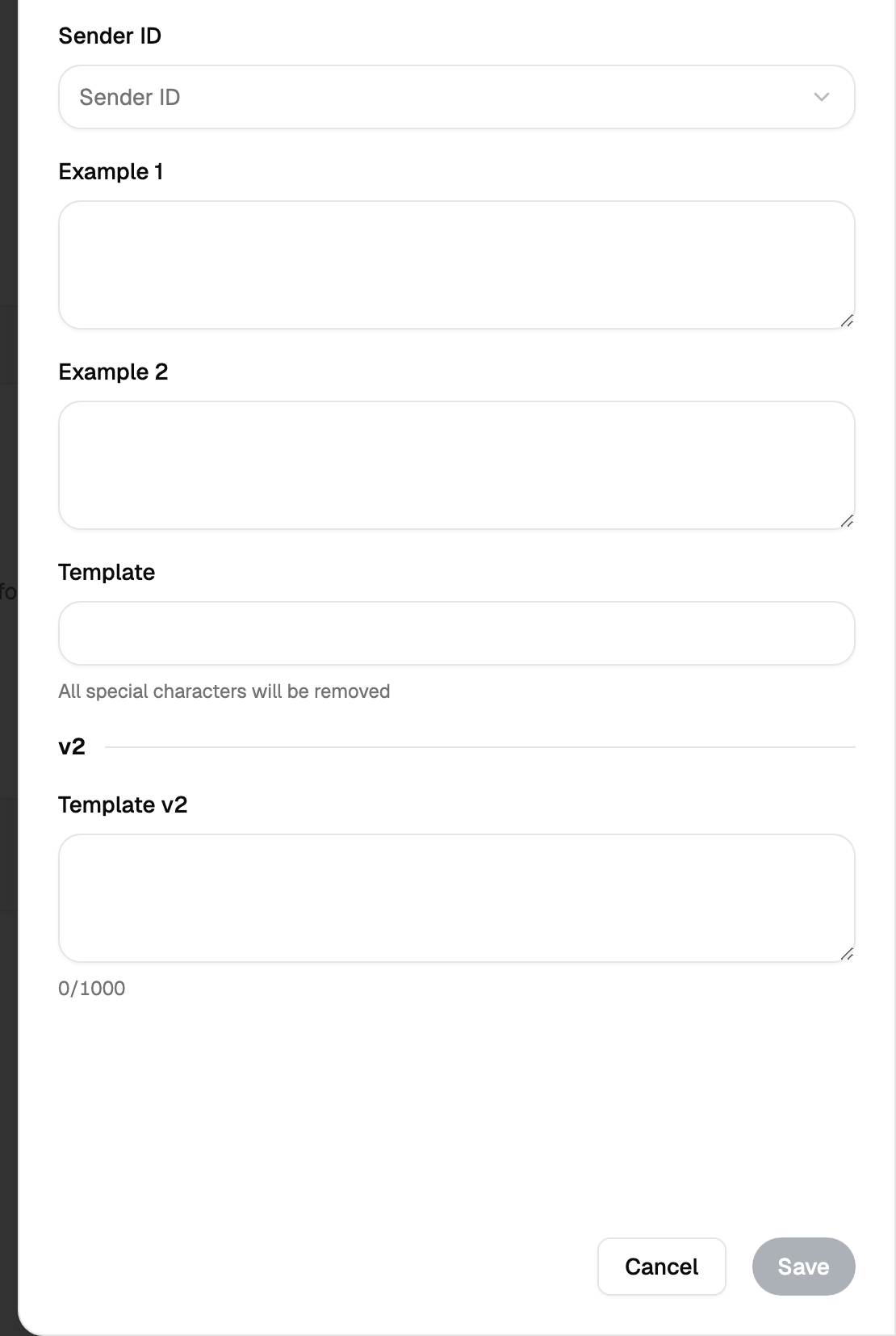 Viber template form